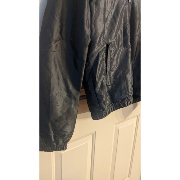 Broken Promises Black Metallic Bomber Jacket with Hood, Small - Picture 5 of 10